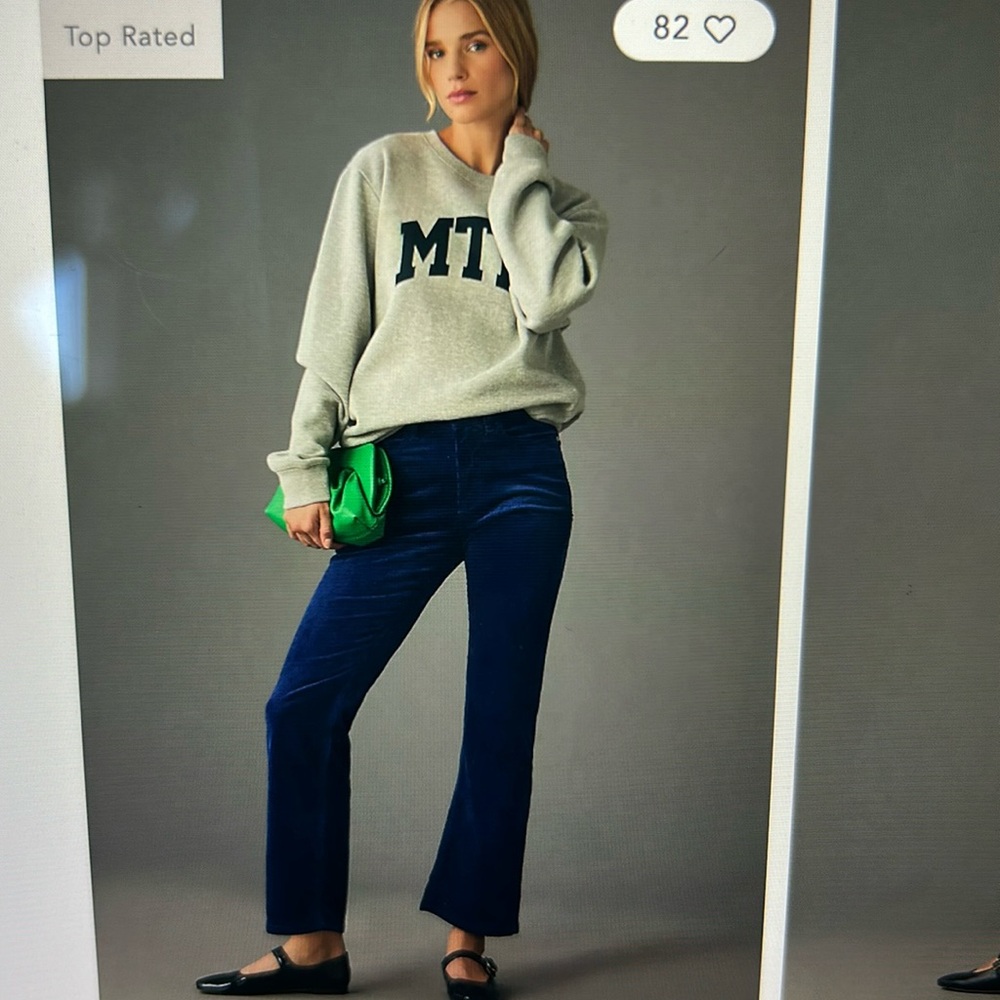 Pilcro The Yaya Mid-rise Corduroy Crop